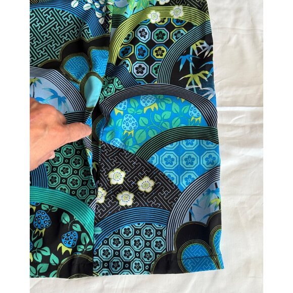 NWT Bob Mackie Wearable Art Open Front Cardigan Floral Geometric Print - Picture 6 of 9